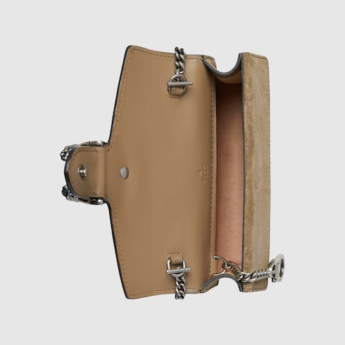 Dionysus GG Supreme Mini Shoulder Bag in Beige - Gucci