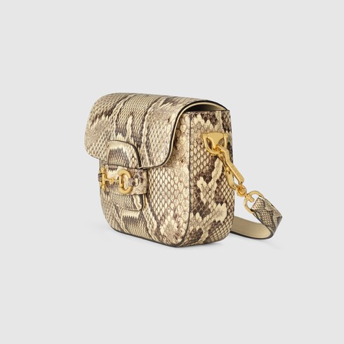 お見舞い bag mini python 1955 Horsebit Gucci in Precious Neutral 小物