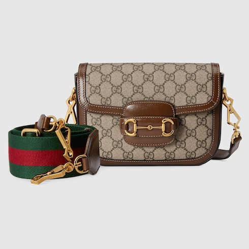 Gucci Horsebit 1955 mini shoulder bag in GG Supreme canvas | GUCCI® US