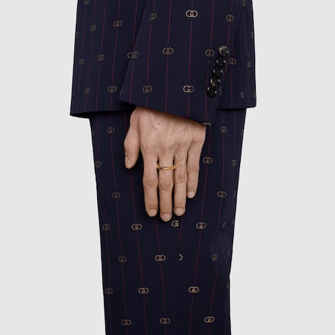 〔Gucci Link to Love〕スタッズリング 18k ゴールド