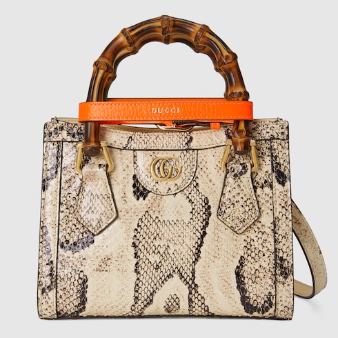 Gucci Diana mini python tote bag. 1