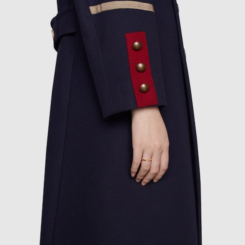 Gucci Link to Love系列18K金镜面戒指