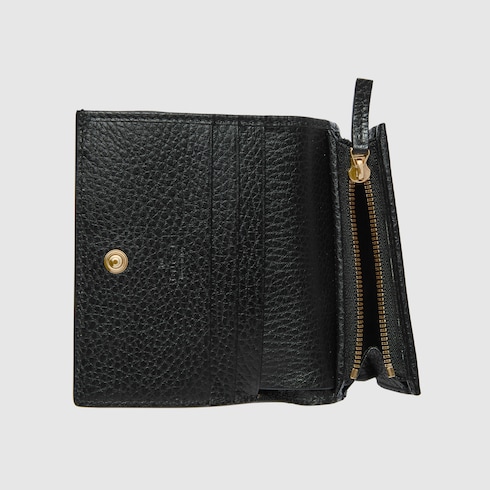 GG Marmont bi-color card case wallet