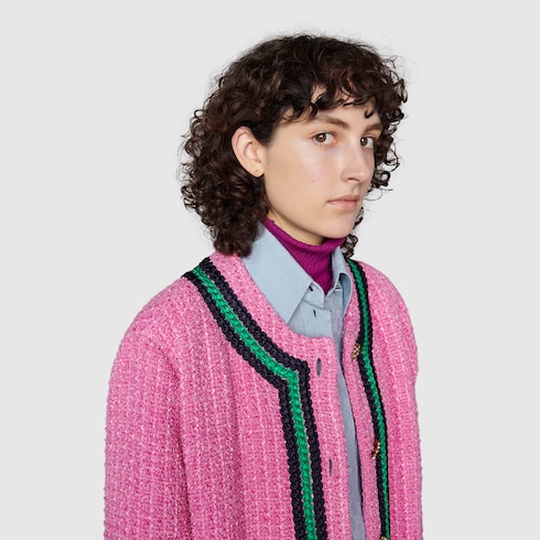 Gucci Interlocking系列18K金耳环