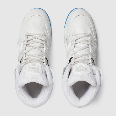 Sneaker alta Gucci Basket uomo in bianco Demetra | GUCCI® Italia