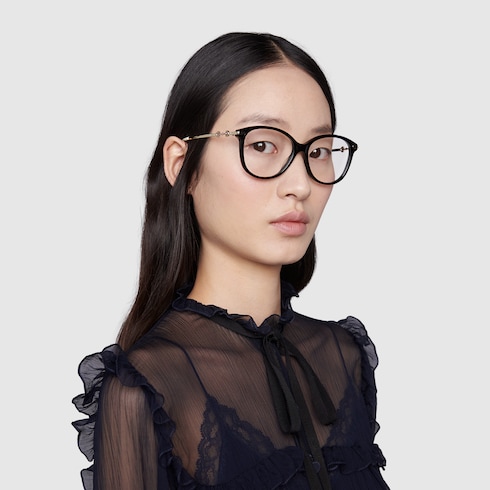 Gucci women's cat 2025 eye optical frames