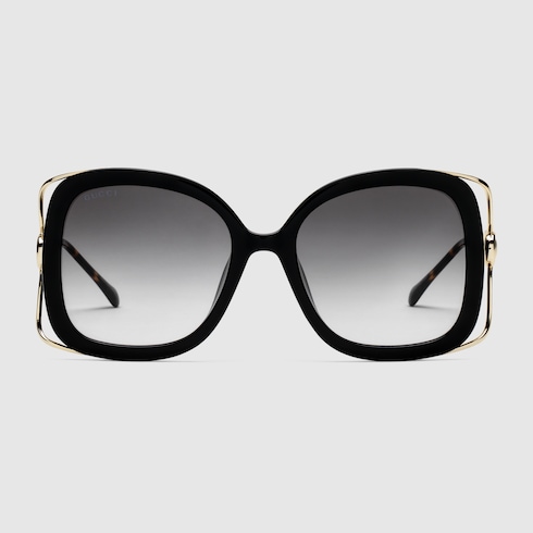 Rechteckige Sonnenbrille mit Horsebit