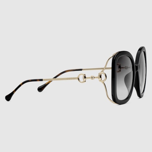 Rechteckige Sonnenbrille mit Horsebit