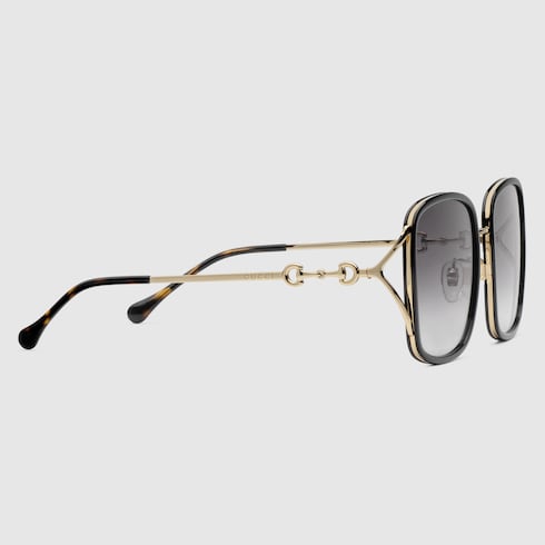 Low nose bridge fit rectangular sunglasses