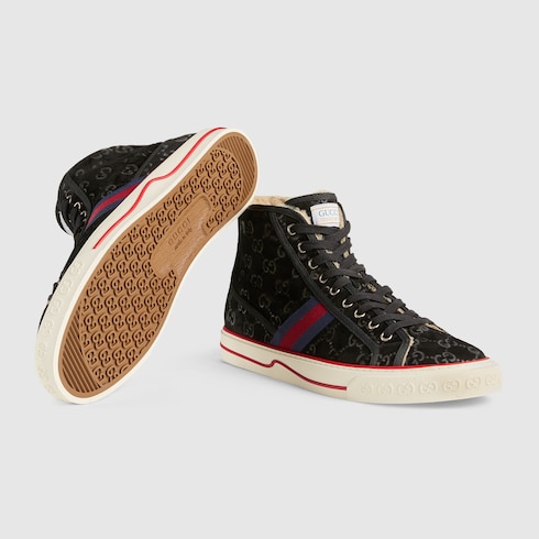 スニーカー Gucci Sneaker Gucci Tennis 1977 Gucci Kids 1977 Tennis jacquard-print Sneakers | Blue