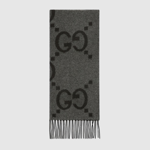 GG cashmere jacquard scarf