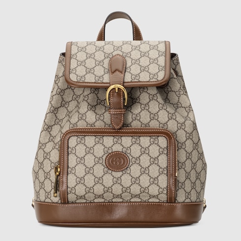 Backpack with Interlocking G in GG Supreme | GUCCI® US