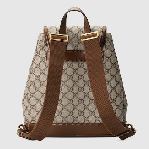 Interlocking G logo leather backpack, Gucci Kids