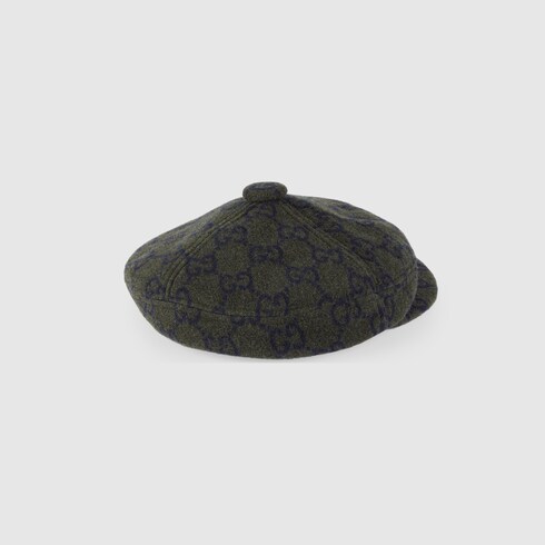 Cappello in lana GG in verde scuro | GUCCI® Italia