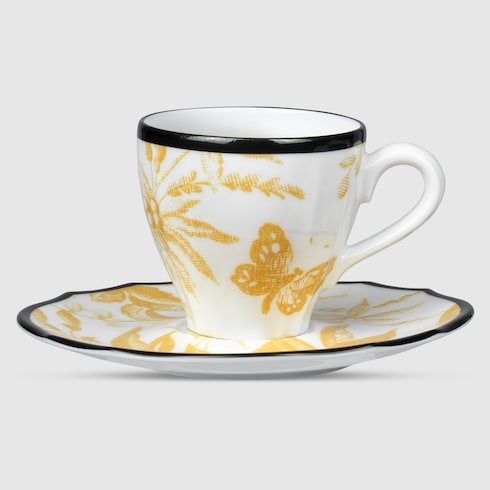 Tasse à café et soucoupe à motif Herbarium, deux pièces