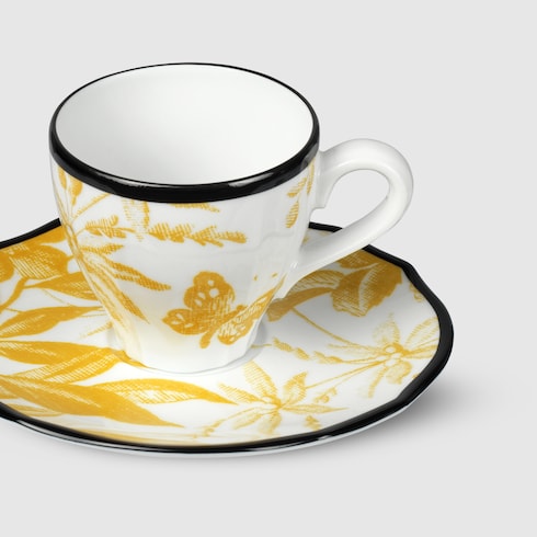 Tasse à café et soucoupe à motif Herbarium, deux pièces