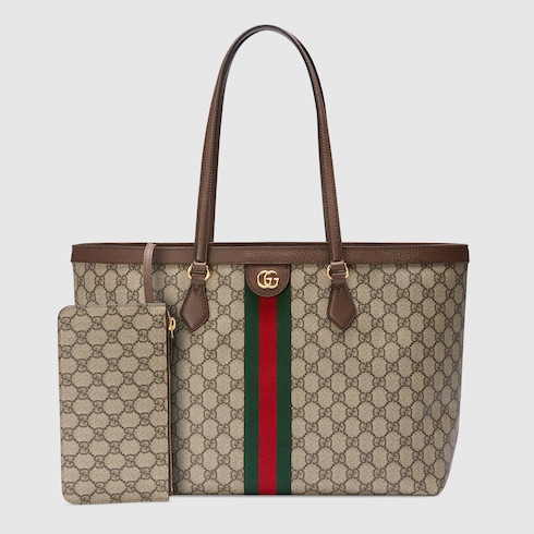 Ophidia medium tote bag in Beige GG Canvas GUCCI SI