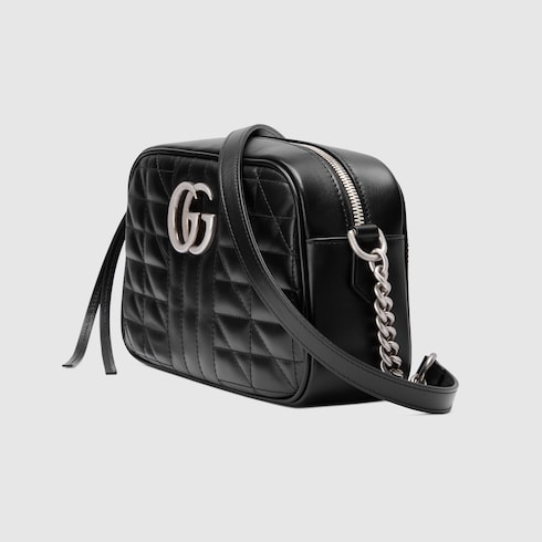 GGマーモント〕スモール ショルダーバッグブラック レザー | GUCCI® JP