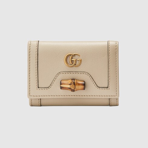 〔グッチ ダイアナ〕ミディアム ウォレットベージュ レザー | GUCCI