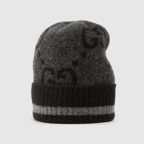 GG knit cashmere hat