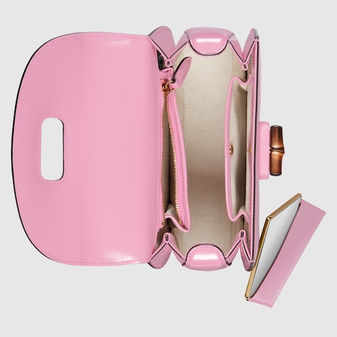 Gucci Bamboo 1947 small top handle bag in pink leather | GUCCI