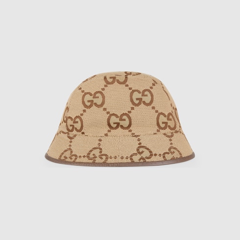 Gg Canvas Bucket Hat In Brown