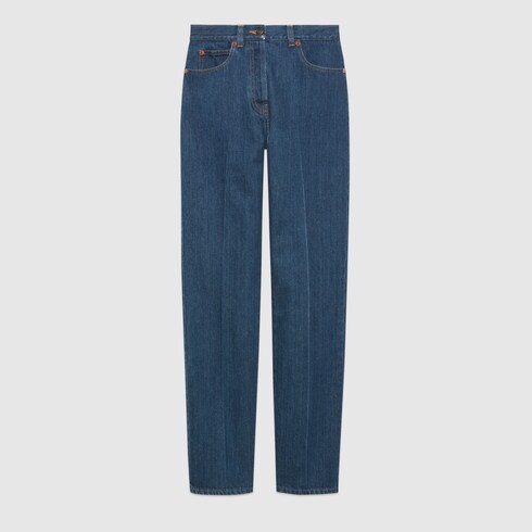 Straight leg denim pant