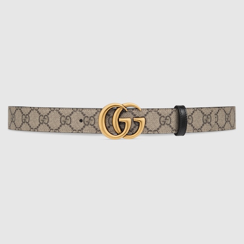 GUCCIグッチ GGマーモント リバーシブル ベルト ブラウン-