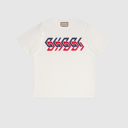 GUCCI ミラー プリント コットンジャージー Tシャツ