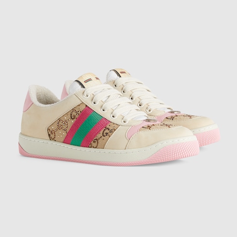 รองเท้าผ้าใบ Women's GGcrystal Screener sneaker