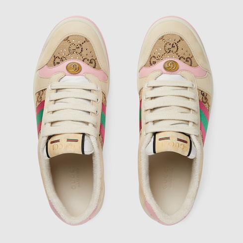รองเท้าผ้าใบ Women's GGcrystal Screener sneaker
