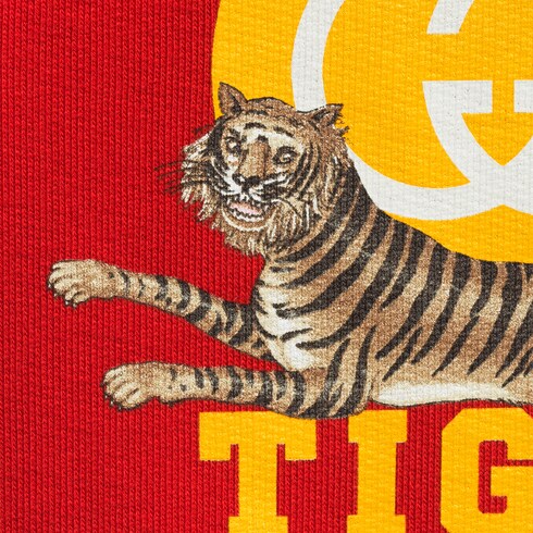 Gucci Tiger felpa in rosso | GUCCI® Italia