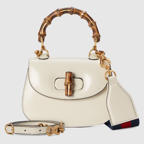 Gucci Bamboo 1947 jumbo GG mini bag in camel and ebony canvas