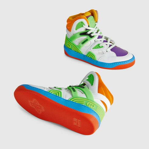 Gucci Basket Kindersneaker in mehrfarbiges Demetra | GUCCI® DE