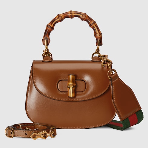 Minibolsa con asa superior Gucci Bamboo 1947