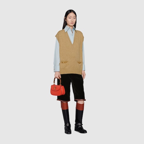 Cashmere vest with chain detail