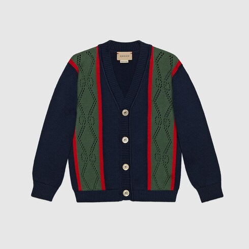 gucci intarsia cardigan