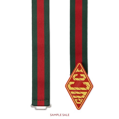 Cintura elasticizzata con fibbia Gucci game in Nastro Web rosso e verde |  GUCCI® Italia