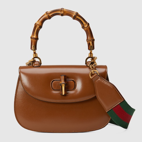 Gucci Bamboo 1947 borsa a mano misura piccola in pelle color cuoio | GUCCI®  CH