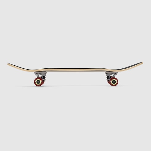 Interlocking G stripe skateboard in red and white | GUCCI® HU