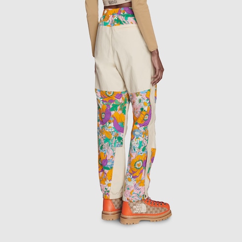 The North Face x Gucci nylon trousers in multicolour | GUCCI® SG