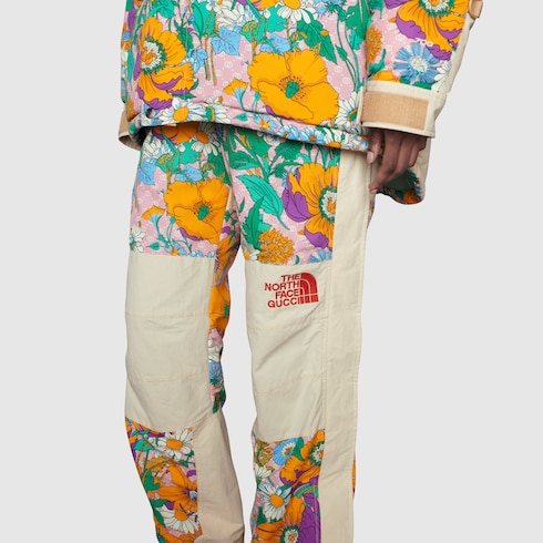 GUCCI X The North Face Web Print Cotton Jogging Pants - POIZON