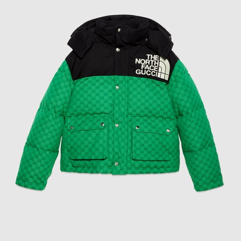 fejl Geografi Bane The North Face x Gucci padded jacket in green and black | GUCCI® US