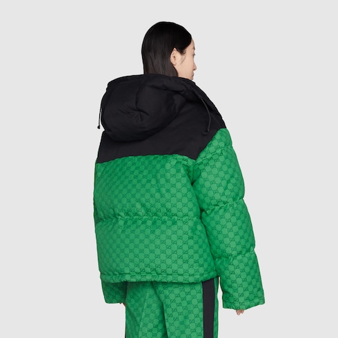 Chaqueta acolchada The North Face x Gucci en verde y negro | GUCCI® ES