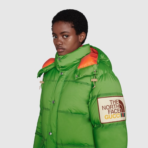 The North Face X Gucci Padded Jacket In Green Gucci Us