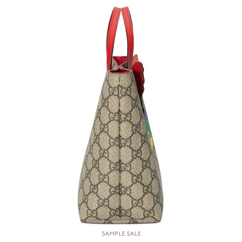 Children's GG tote with rainbow butterfly