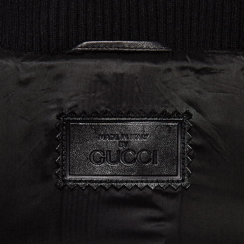 Blouson aviateur en cuir GG