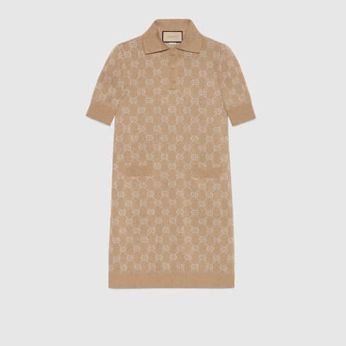 Polokleid mit GG Jacquard aus Lamé