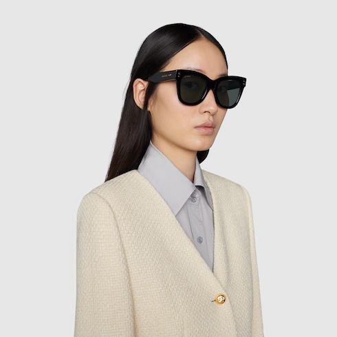 Cat Eye Sunglasses in Black - Gucci