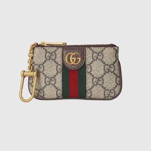 GUCCI GG Supreme Monogram Web Ophidia Continental Wallet Brown